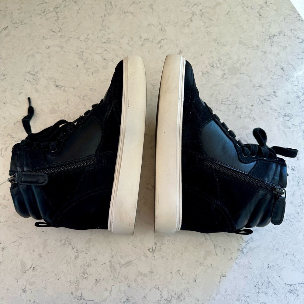 JLO Wedge High-Top Sneakers – Black – Size 6.5 - Picture 11 of 12